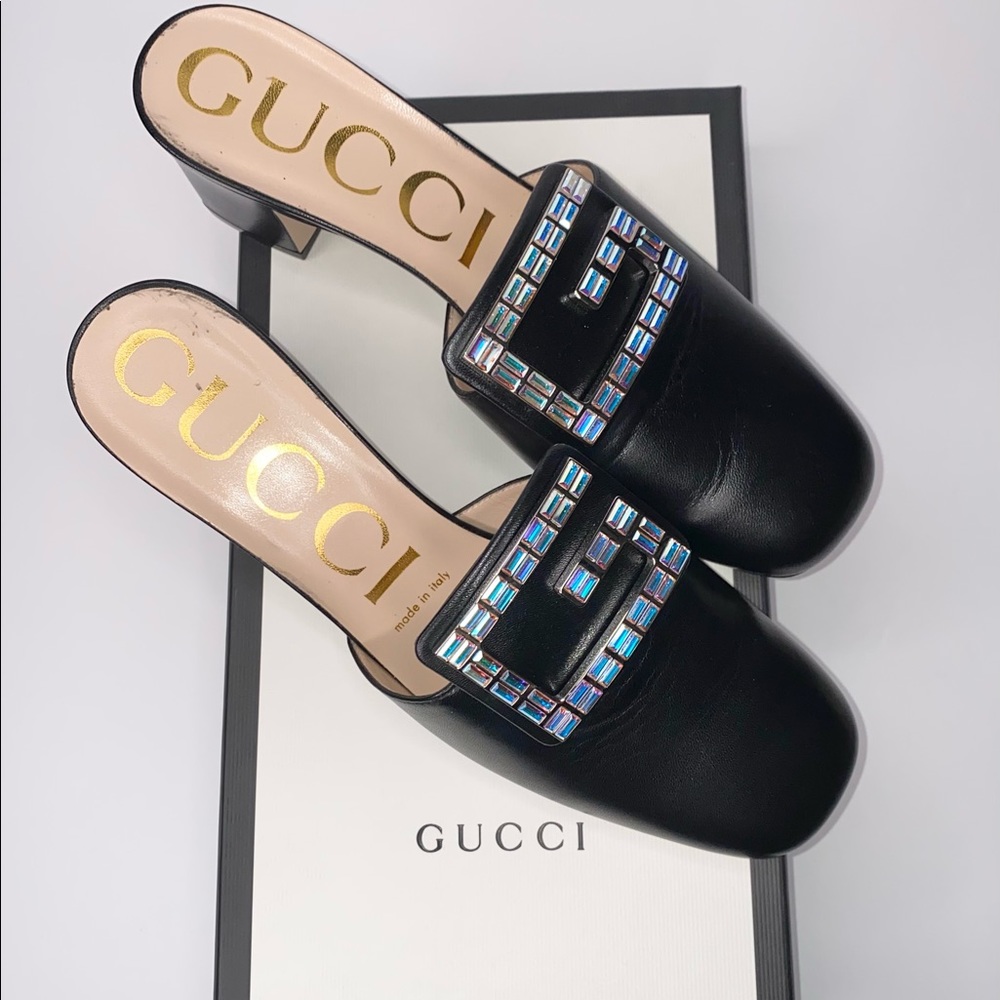 ($550) Madelyn Crystal G mules